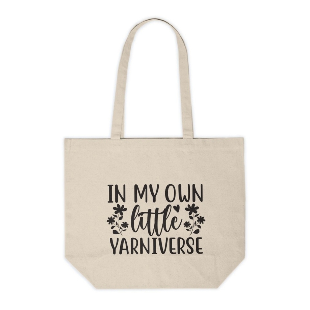In My Own Little Yarniverse Custom Canvas Tote Bag